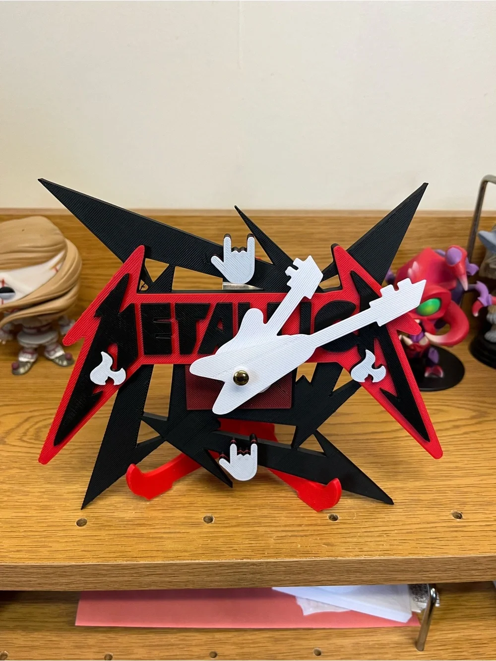 Metallica Themed Red & Black Decorative Clock